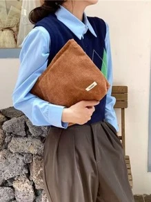 Large Capacity Corduroy Cosmetic Bag Raspberry Pink, For Stationery, Toiletries, Digital Accessories Storage Organizer For Travel Storage Bag,Makeup Bag,Cosmetic Bag,Vacation Organizer,Large Capacity Makeup Organizer Makeup Case, For Lipstick, Brush, Skincare, Mobile Phone, Coin, Small Items, For Home,Gift,Vacation And Festival Halloween Christmas Multifunctional Use,Boho Vibes,For Holiday Beach, Bathroom Collection, Bedroom Collection, Large Capacity