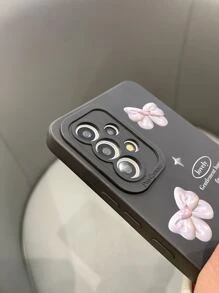 Bow & Slogan Graphic Phone Case - Multicolor - View 3