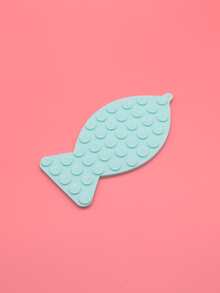 Thảm liếm thú cưng bằng silicon màu kẹo Macaron cho chó và mèo, có ống hút để chải lông và huấn luyện - Màu xanh Cadet - Xem 3