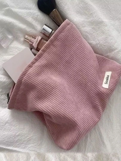 Bolsa de terciopelo grande de capacidad para cosméticos, color rosa frambuesa, bolsa de almacenamiento de múltiples propósitos para papelería, maquillaje, accesorios digitales y diversos artículos, organizador, regalo para el Día de San Valentín para el hogar, regalo, vacaciones y festivales de Halloween, Navidad, uso multifuncional, vibraciones bohemias, para vacaciones en la playa, colección de baño, colección de dormitorio, gran capacidad