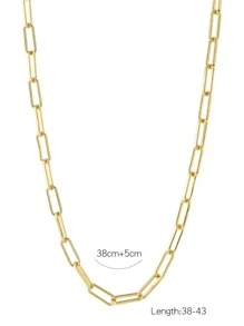 Nooxian 1 Thời trang Cắt dán Dày Vòng cổ dây - Vàng - Xem 4