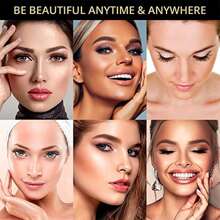 Magnetic Lashes With Eyeliner And Applicator, 5 Pairs Magnetic Eyelashes Natural Look Set, Reusable Lashes No Glue Needed - Black - View 6