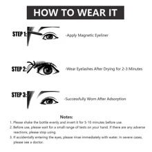 Magnetic Lashes With Eyeliner And Applicator, 5 Pairs Magnetic Eyelashes Natural Look Set, Reusable Lashes No Glue Needed - Black - View 10