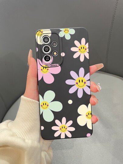 غطاء هاتف نمط زهري