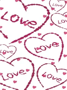 愛心和字母圖案手機殼附帶繩子和球球 - 彩色 - 查看 6