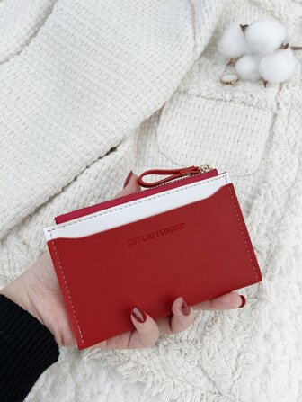 Fashionabla Brevtryck Dragkedja Lätt bärbart Kort Kort Tjänstemän För Kvinnor Till Semester För Jubileum Till Födelsedag Present Tillbehör Presenter Till Lärare Korthållare Korthållare Plånbok Visitkortshållare Kreditkortshållare ID-korthållare Korthållare Kvinnor För Kvinnor Miniplånbok Kortplånbok