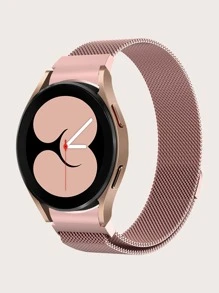 1入組粉色米蘭環形錶帶，帶磁性閉合和連接器，適用於 40/43/44/46/47 毫米三星 Galaxy Watch 6/6 Classic/5 Pro/4/4 Classic - 粉色 - 查看 2