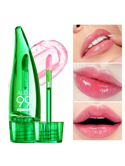 LANGMANNI Aloe Color Changing Lip Gloss, Soft Lip Oil