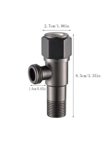 (金色)三角形閥門304不銹鋼熱的&寒冷開關廁所閥門熱水器角閥門廁所洗衣機開關適用於家庭 - 金色 - 查看 6