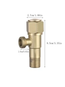 (金色)三角形閥門304不銹鋼熱的&寒冷開關廁所閥門熱水器角閥門廁所洗衣機開關適用於家庭 - 金色 - 查看 5
