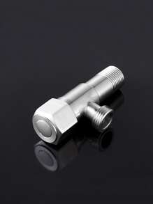 (金色)三角形閥門304不銹鋼熱的&寒冷開關廁所閥門熱水器角閥門廁所洗衣機開關適用於家庭 - 金色 - 查看 2