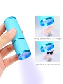 甲油燈固化燈,迷你指甲藝術手電筒設計led燈,1pc便攜式快速干燥指甲藝術工具,gel X燈用於凝膠指甲閃光固化燈,led指甲燈便攜式迷你指甲烘乾器凝膠甲油美甲工具美甲膠膠uv膠usb手電筒家用diy美甲工具女孩最佳禮物 - 藍色 - 查看 4