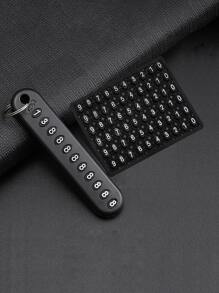 1 móc khóa ô tô thiết kế biển số - màu đen - Xem 1