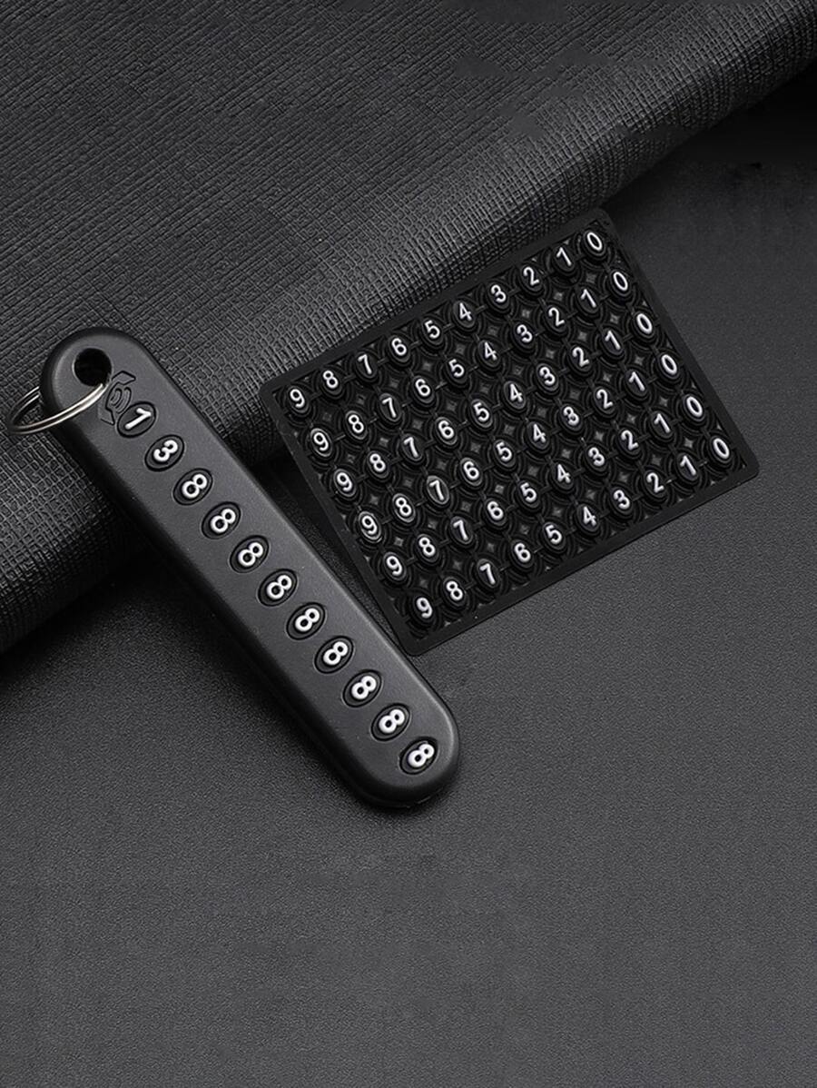 1 móc khóa ô tô thiết kế biển số - màu đen - Xem 1