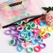 100 dây buộc tóc liền mạch màu kẹo cho bé gái Thích hợp sử dụng hàng ngày - Nhiều màu - Xem 3