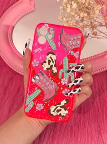 1入組彩色西方風格圖案手機殼適用於iphone - 彩色 - 查看 2