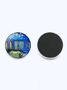 5 miếng dán tủ lạnh từ tính pha lê sáng tạo hình Van Gogh Starry Night kích thước 2,5cm dùng trang trí nhà cửa, quà tặng sinh nhật, tốt nghiệp - Nhiều màu - Xem 4