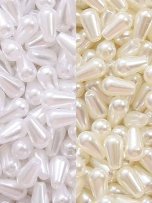 beadia 50 / 100入假珍珠單孔abs假淚滴假珍珠,適用於diy耳環,項鍊和流蘇藝術工藝品 - 彩色 - 查看 1