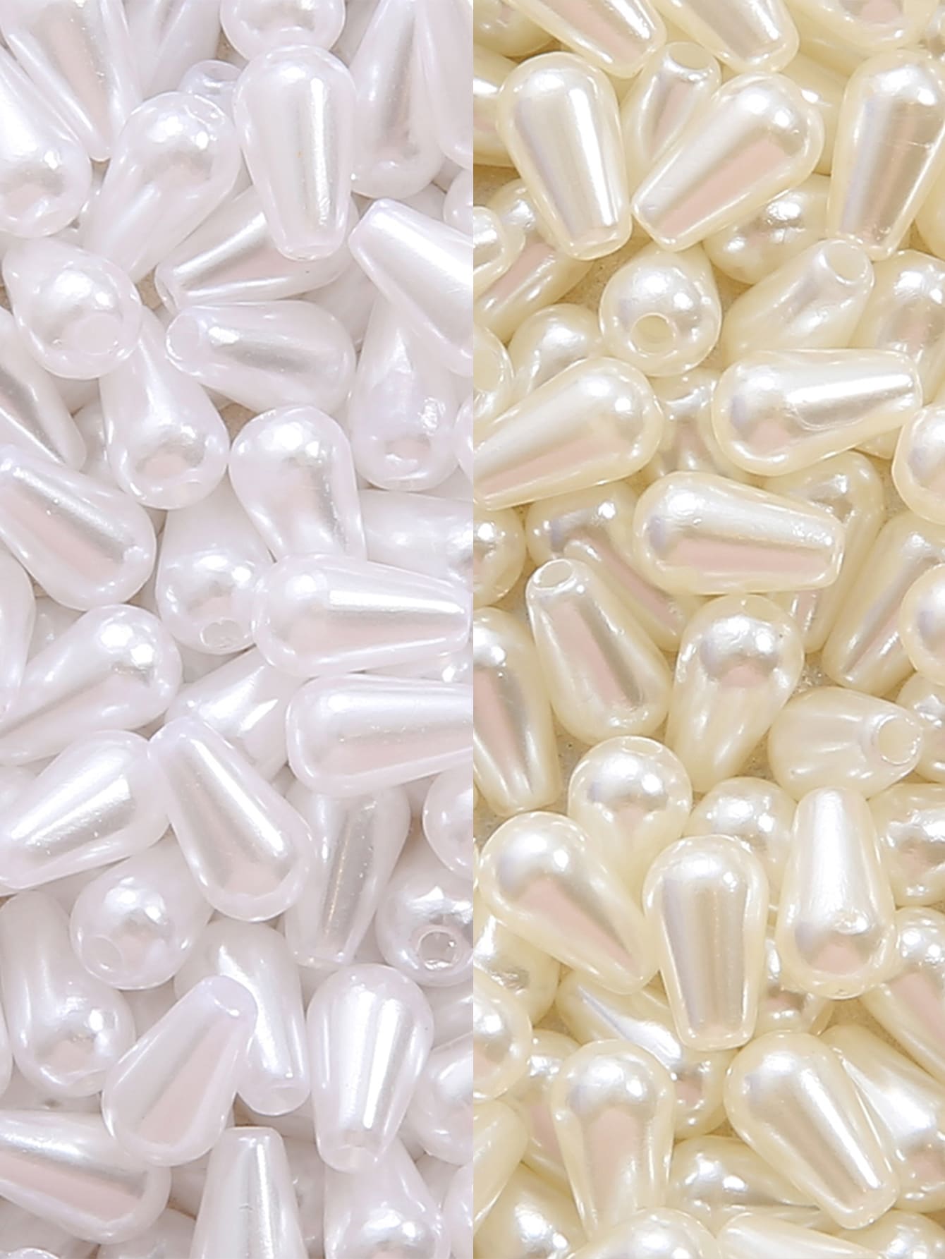 beadia 50 / 100入假珍珠單孔abs假淚滴假珍珠,適用於diy耳環,項鍊和流蘇藝術工藝品 - 彩色 - 查看 1