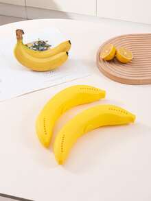 1入組兒童便攜式香蕉形水果收納盒，避免擠壓 - 黃色 - 查看 8