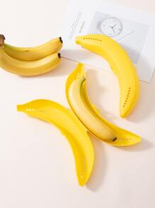 1入組兒童便攜式香蕉形水果收納盒，避免擠壓 - 黃色 - 查看 1