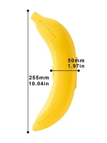 1入組兒童便攜式香蕉形水果收納盒，避免擠壓 - 黃色 - 查看 10