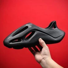 Đúng mốt Đục lỗ Sau đó Giày dép - màu đen - Xem 3