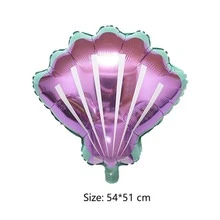 5 cái/bộ Màu sắc thay đổi dần Đuôi cá & Vỏ sò Giấy nhôm Bóng bay , Mỹ nhân ngư Theo chủ đề Buổi tiệc Đồ trang trí Bóng bay - Nhiều màu - Xem 2