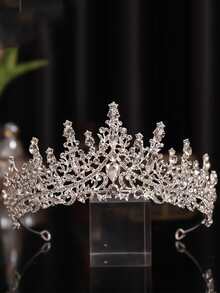 1入組時尚婚禮皇冠頭巾適用於18歲生日,韓語風格,婚紗連衣裙配件 - 彩色 - 查看 3