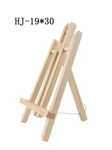 兒童DIY書桌藝術畫架展示支架,素描和繪畫可折疊木頭畫架 - 黃色 - 查看 3