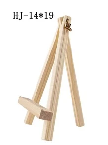 兒童DIY書桌藝術畫架展示支架,素描和繪畫可折疊木頭畫架 - 黃色 - 查看 2