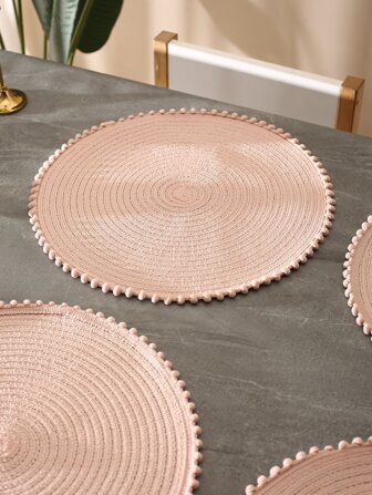 1 st. Rosa Söt Boll Edge Spiral Isolerad Underlägg För Hem Kök Restaurang Hotell Familj Festival Firande Bröllop Party Födelsedag Bord Dekorationer Vas Mat