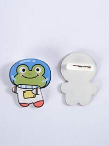 1pc Astronaut Animal Enamel Brooch UFO Alien Space Wear Frog Lapel Badge Metal Accessories Pins Jewelry Gifts To Friends Brooches - Multicolor - View 3