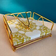 1入組碳素鋼餐巾環,現代金色餐巾架環 - 金色 - 查看 4