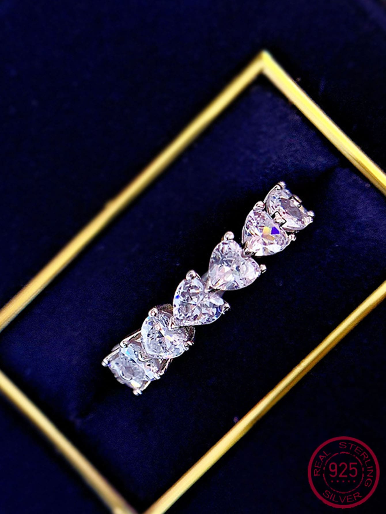 Heart Shape Diamond Studded Ring