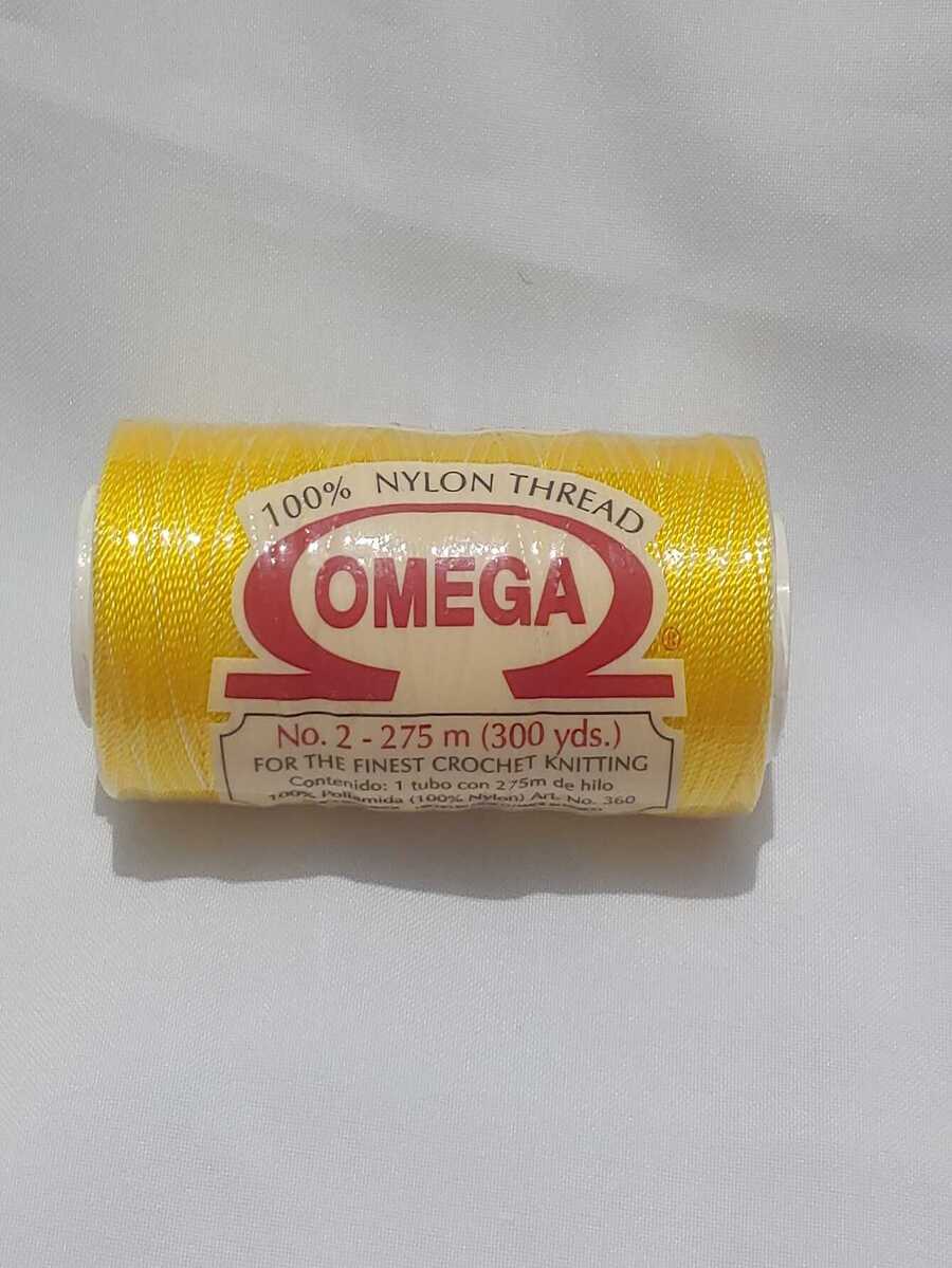 Carrete de hilo de 100% Naylon para tejido No. 2 - Amarillo - Ver 1
