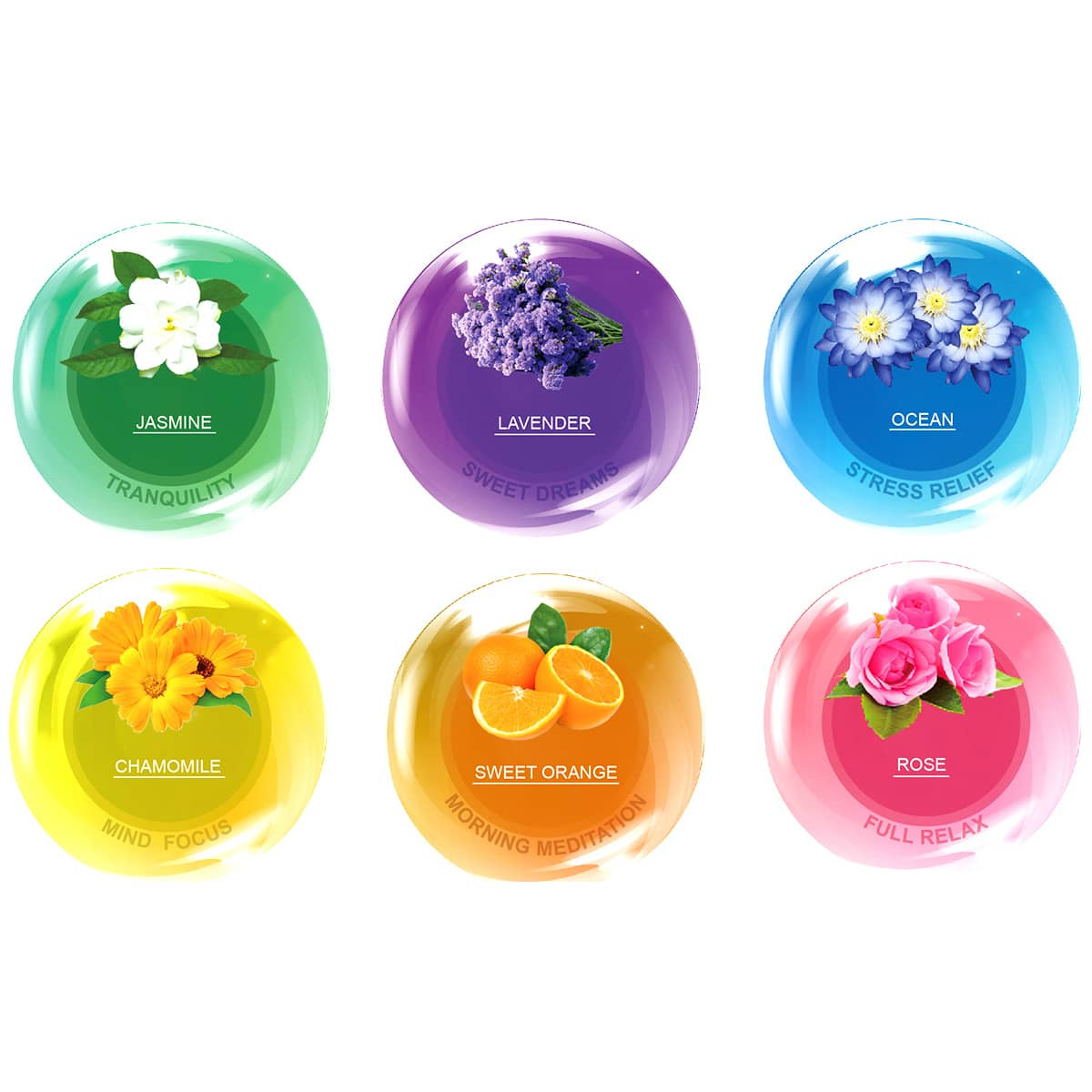 6pcs Shower Steamers Bath Salt Ball Aromatherapy Shower Tablets With