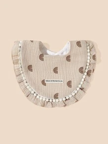 2入組嬰兒彩虹和愛心圖案織物圍兜適用於日常生活 - 彩色 - 查看 7