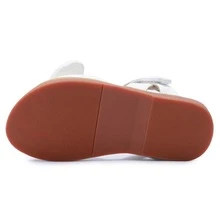 Girls Open Toe Flower Princess Flat Shoes Summer Sandals - 白色 - 查看 7