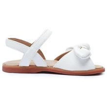 Girls Open Toe Flower Princess Flat Shoes Summer Sandals - 白色 - 查看 5