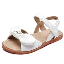 Girls Open Toe Flower Princess Flat Shoes Summer Sandals - 白色 - 查看 9