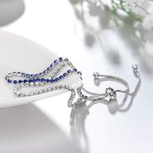 方晶鋯石裝飾手環 - 寶藍色 - 查看 2