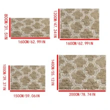 1 pieza Alfombra súper suave & mullido para sala de estar dormitorio - Beis - Ver 2