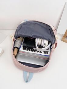 女孩的校园背包 大学可爱背包 青少年小型旅行背包 迷你笔记本电脑背包 带笔记本电脑隔层的书包 男孩高中休闲背包 轻便日常背包