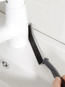 1 bàn chải khe hở, bàn chải đa chức năng làm sạch điểm mù gạch, bàn chải bụi khe cửa sổ - trắng - Xem 2