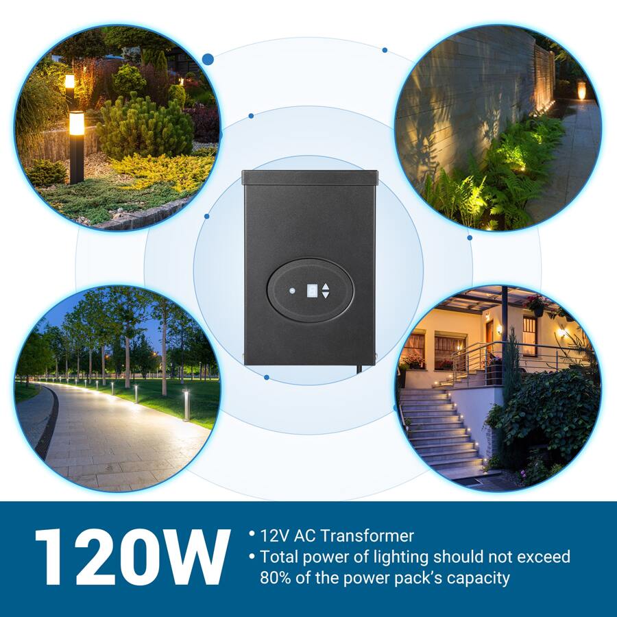 DEWENWILS 120W Low Voltage Landscape Transformer, Outdoor Transformer