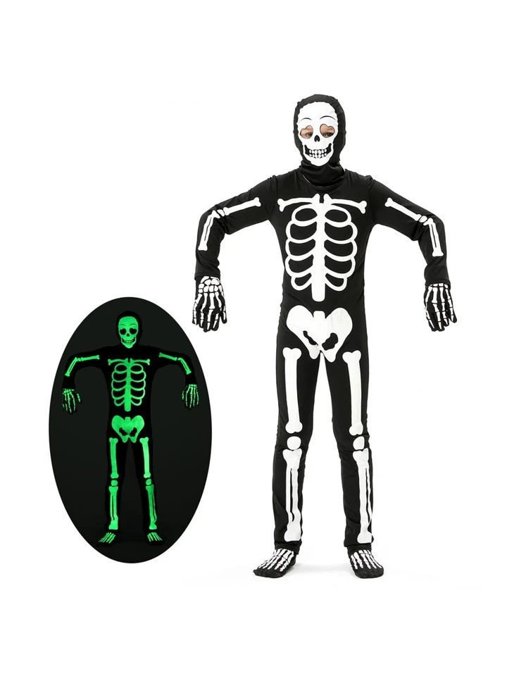 Kids Glow In The Dark Skeleton Costume
