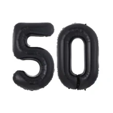 1pc Giant 40inch Black, Champagne, Rose Gold Or Silver Foil Number Balloon (16/21/30/40 Years Old) Birthday Party Decoration For Girls, Boys, 16th Birthday Party Supplies, Photo Props, Christmas - Black - View 4