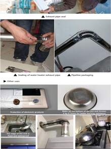 6 Rolls Of Aluminum Foil Heat Resistant Tape - 銀色 - 查看 7