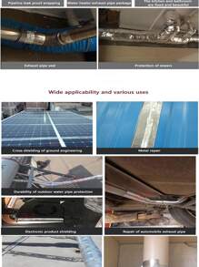 6 Rolls Of Aluminum Foil Heat Resistant Tape - 銀色 - 查看 6